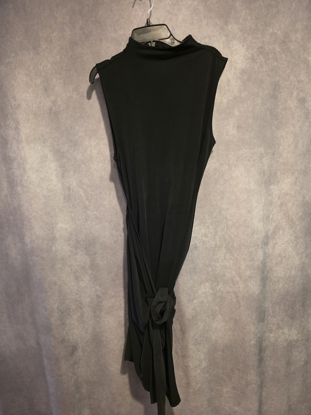 Good American Black Asymmetrical Knot Dress